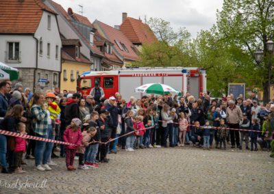 Viele Zuschauer bei der Maibaum-Aufstellung