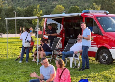 Die Freiwillige Feuerwehr Eibelstadt hat auch unterstützt