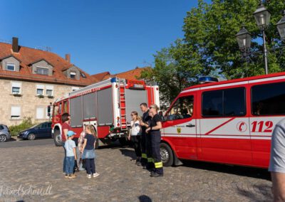 Die Feuerwehr ist mal wieder mit vollem Einsatz dabei