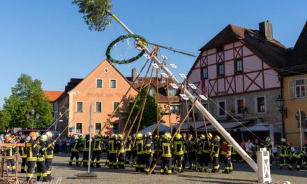 Maibaum-Aufstellung in Eibelstadt