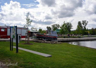 Das neue Mehrzweckboot der Freiwilligen Feuerwehr Eibelstadt