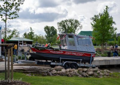 Das neue Mehrzweckboot der Freiwilligen Feuerwehr Eibelstadt