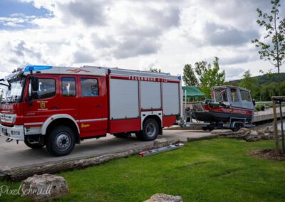 Das neue Mehrzweckboot der Freiwilligen Feuerwehr Eibelstadt