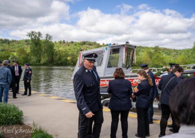 Der Feuerwehrkommandant Marco Seynstahl
