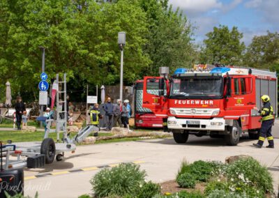 Und zum Abschluss noch eine Vorführung der kleinsten Mitglieder der Freiwilligen Feuerwehr Eibelstadt