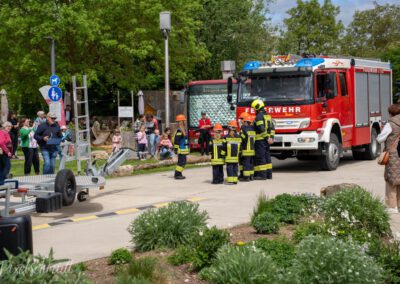 Und zum Abschluss noch eine Vorführung der kleinsten Mitglieder der Freiwilligen Feuerwehr Eibelstadt