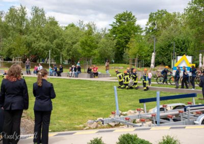 Und zum Abschluss noch eine Vorführung der kleinsten Mitglieder der Freiwilligen Feuerwehr Eibelstadt
