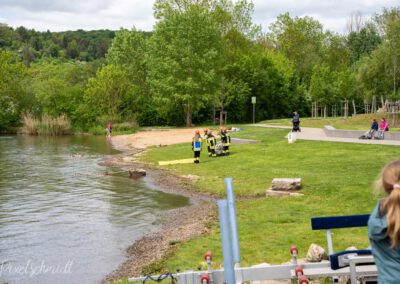Und zum Abschluss noch eine Vorführung der kleinsten Mitglieder der Freiwilligen Feuerwehr Eibelstadt