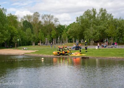 Und zum Abschluss noch eine Vorführung der kleinsten Mitglieder der Freiwilligen Feuerwehr Eibelstadt
